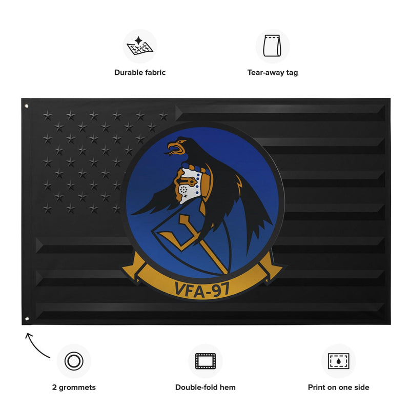 U.S. Navy Strike Fighter Squadron 97 (VFA-97) Black American Flag