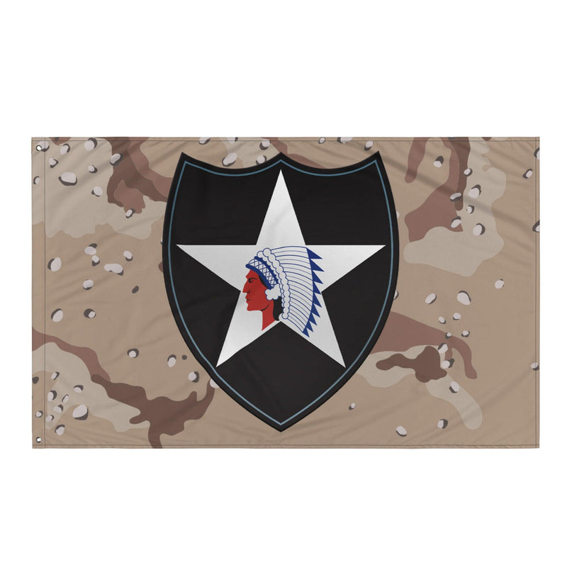 U.S. Army 2d Infantry Division Chocolate-Chip Camo Flag