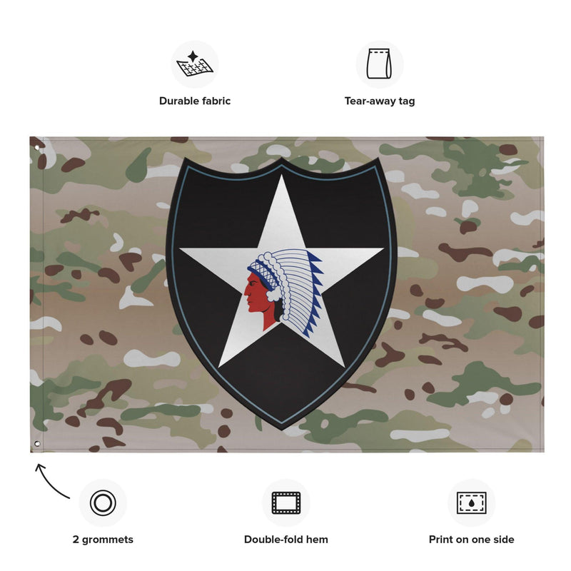 2nd Infantry Division Multicam OCP Camouflage Flag