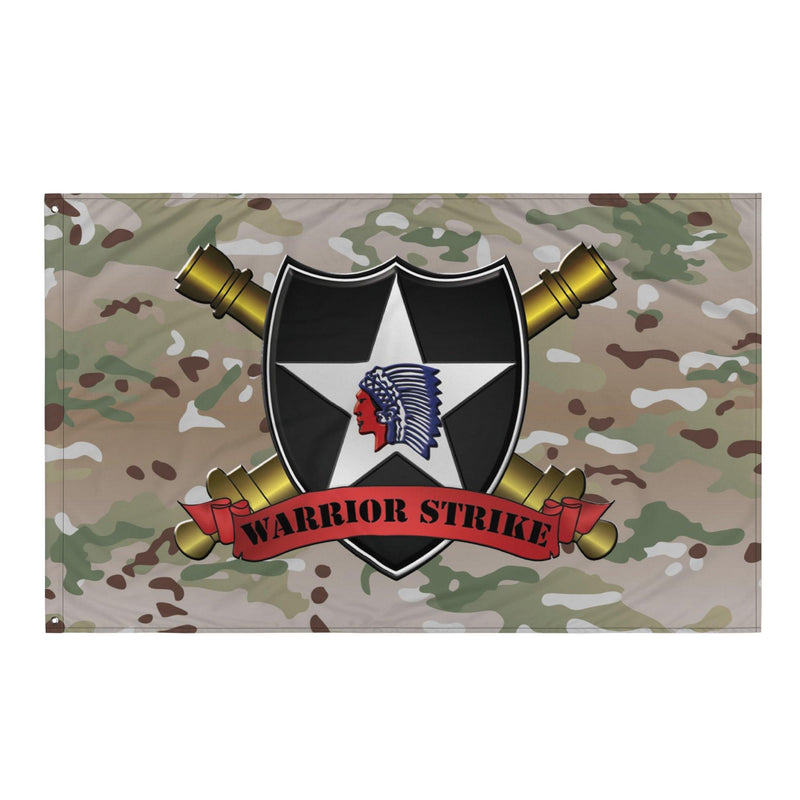 U.S. Army 2d ID DIVARTY "Warrior Strike" OCP Multicam Camo Flag