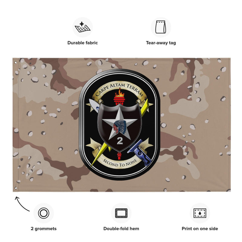 2nd SBCT 2d ID "Lancer Brigade" Chocolate-Chip Camo Flag
