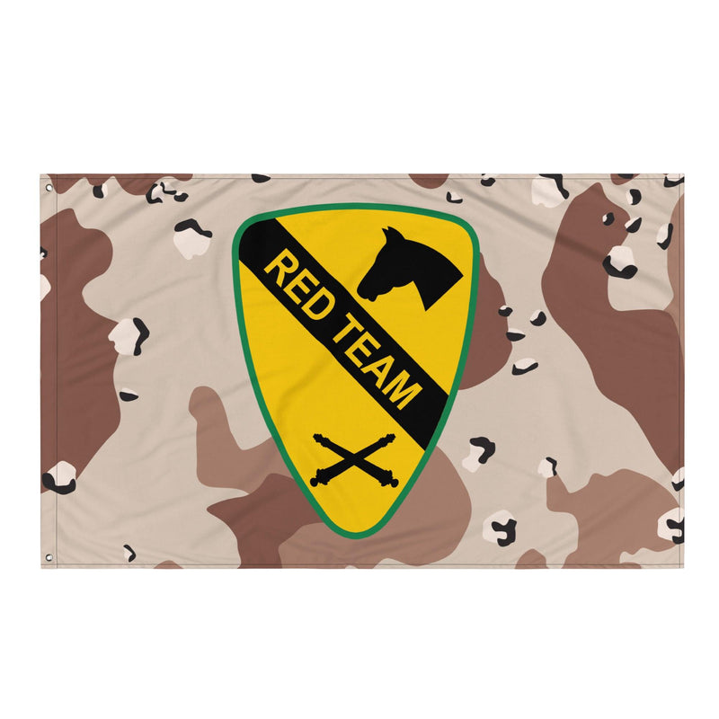 1st Cavalry Division Artillery 'Red Team' Chocolate-Chip Camo Flag