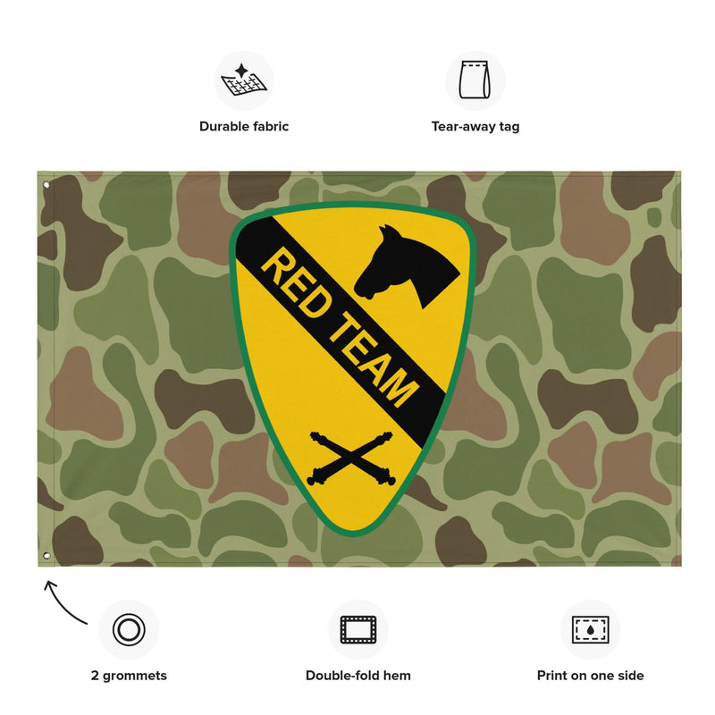 1st Cavalry Division Artillery 'Red Team' Frogskin Camo Flag