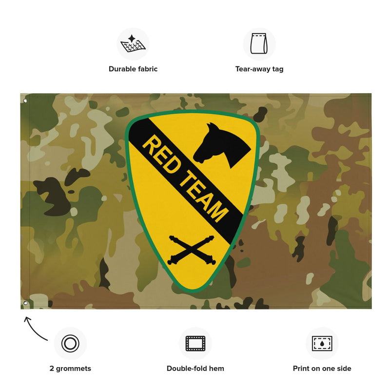 1st Cavalry Division Artillery 'Red Team' OCP Camo Flag