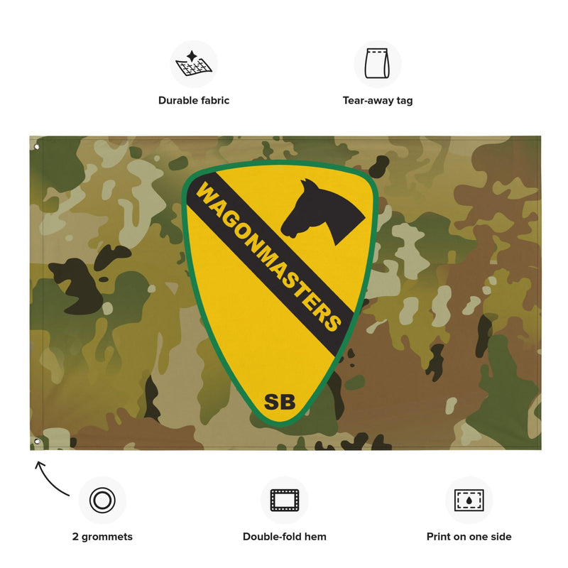 1st Cavalry Division SUST BDE 'Wagonmasters' OCP Camo Flag