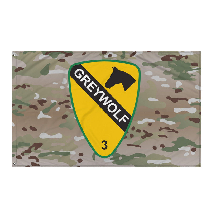 3rd BCT, 1st Cavalry Division 'GreyWolf' Multicam Flag