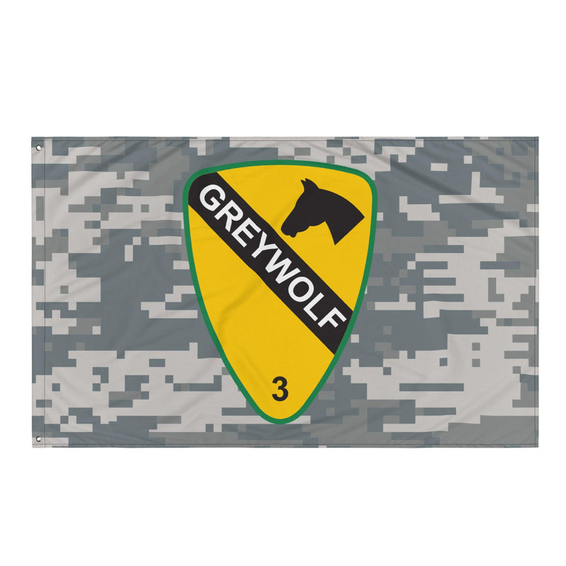 3rd BCT, 1st Cavalry Division 'GreyWolf' UCP Camo Flag