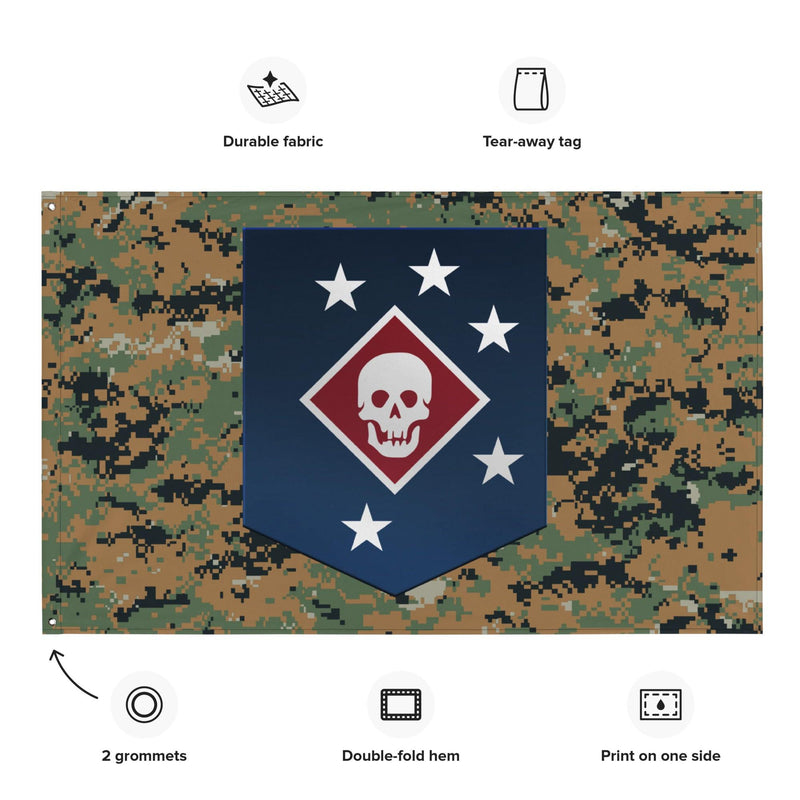 Marine Raiders Woodland MARPAT Flag