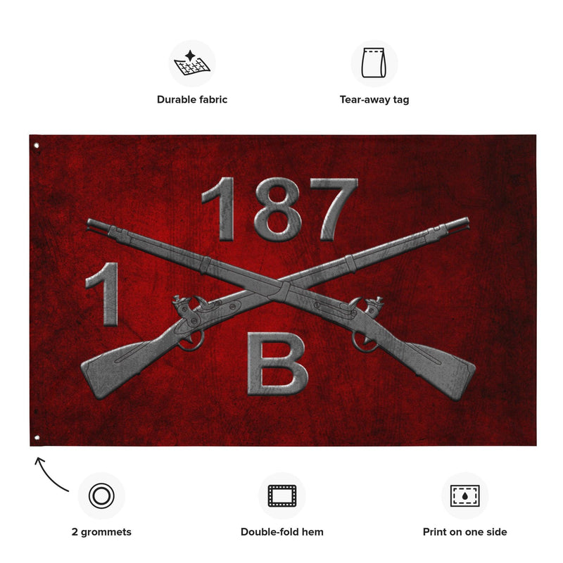 B Co. 1-187 Infantry "Leader Rakkasans" Torii Flag