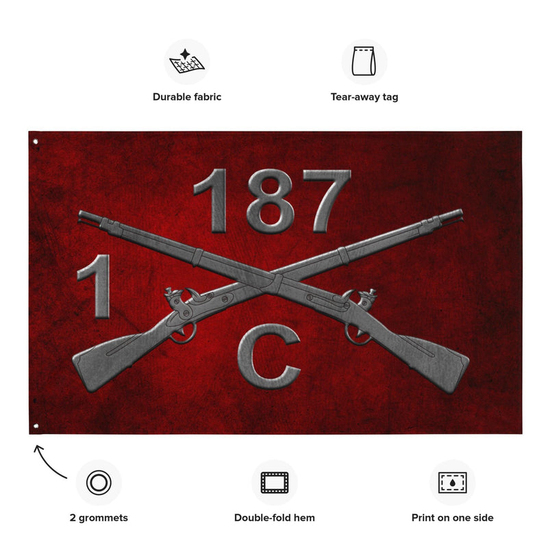 C Co. 1-187 Infantry "Leader Rakkasans" Torii Flag