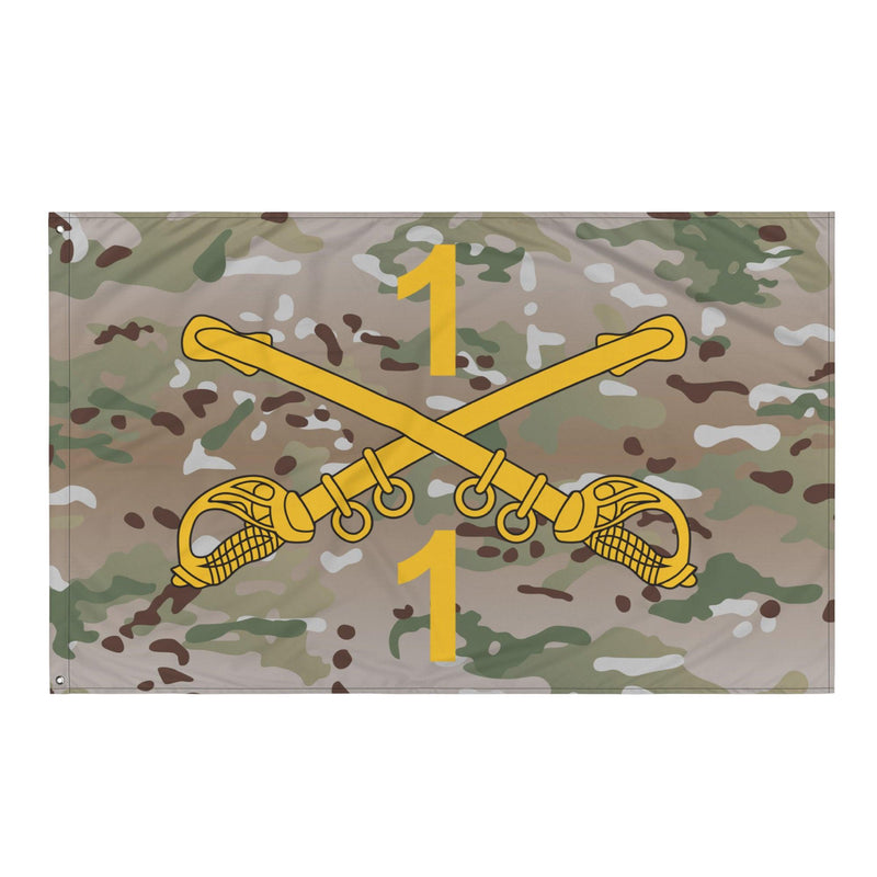 1-1 CAV "Blackhawks" Multicam Wall Flag