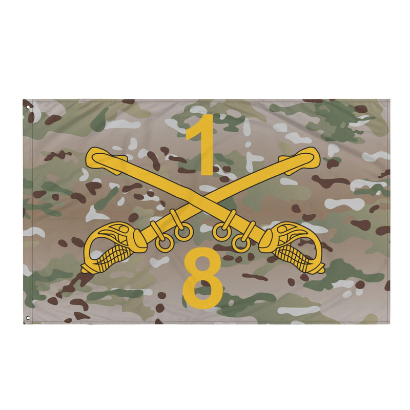 8-1 CAV "Blackhawks" Multicam Wall Flag