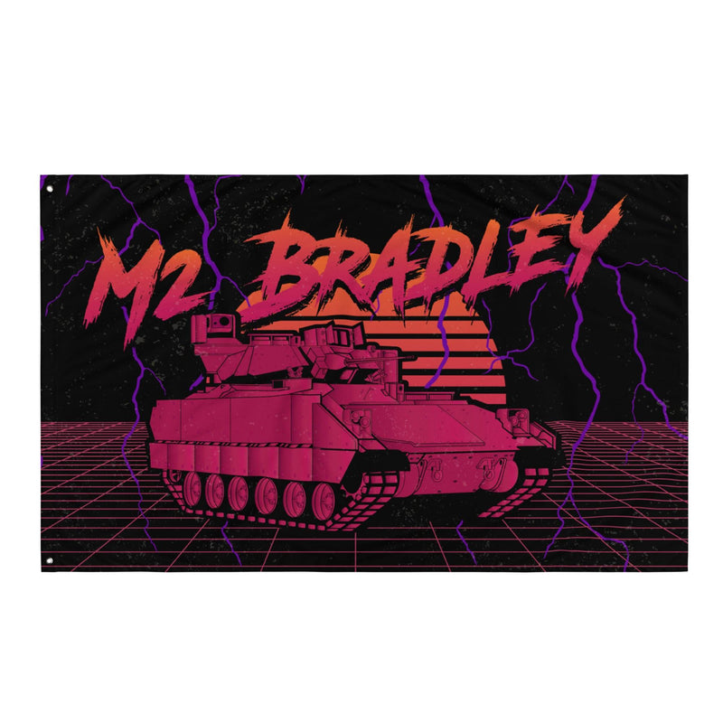 Retro M2 Bradley IFV Synthwave Flag