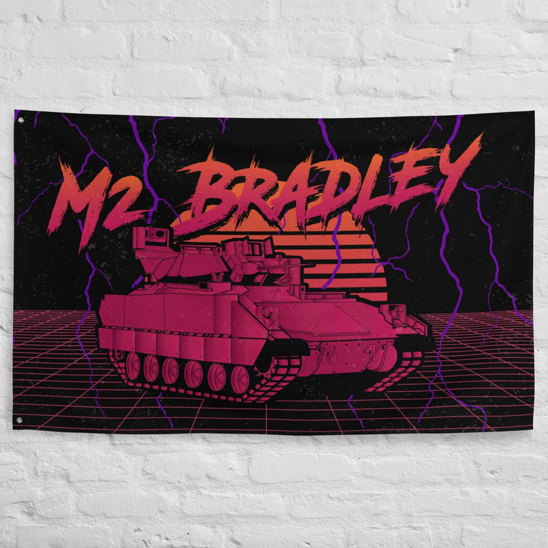 Retro M2 Bradley IFV Synthwave Flag