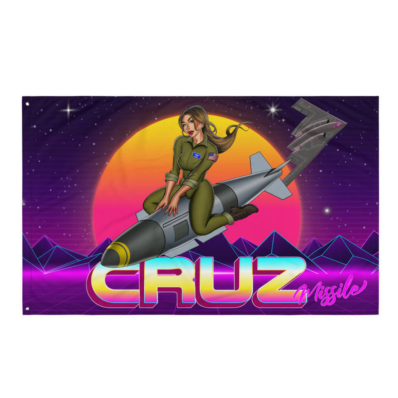 Retro B-2 Spirit Stealth Bomber Judy Pin-Up Girl Wall Flag
