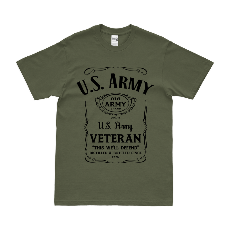U.S. Army Veteran Whiskey Label T-Shirt