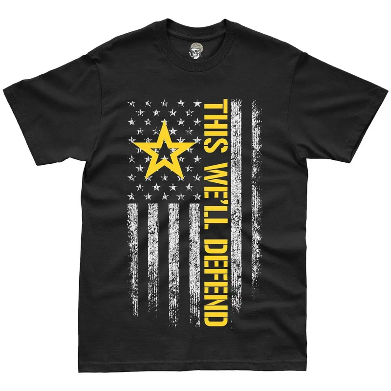 Commemorative U.S. Army "This We'll Defend" American Flag T-Shirt