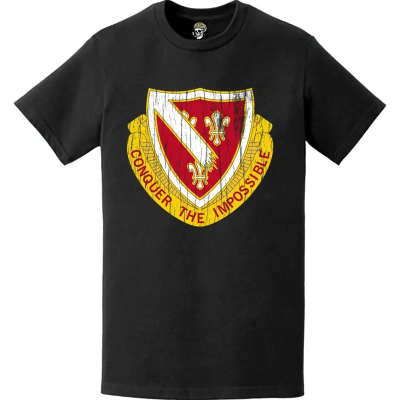Distressed 105th Engineer Battalion Logo Emblem T-Shirt