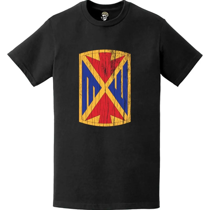 Distressed 10th Air Defense Artillery Brigade Emblem T-Shirt