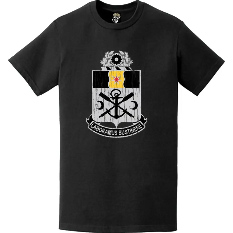 Distressed 10th Engineer Battalion Logo Emblem T-Shirt