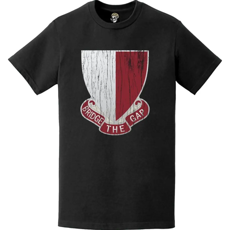 Distressed 115th Engineer Battalion Logo Emblem T-Shirt