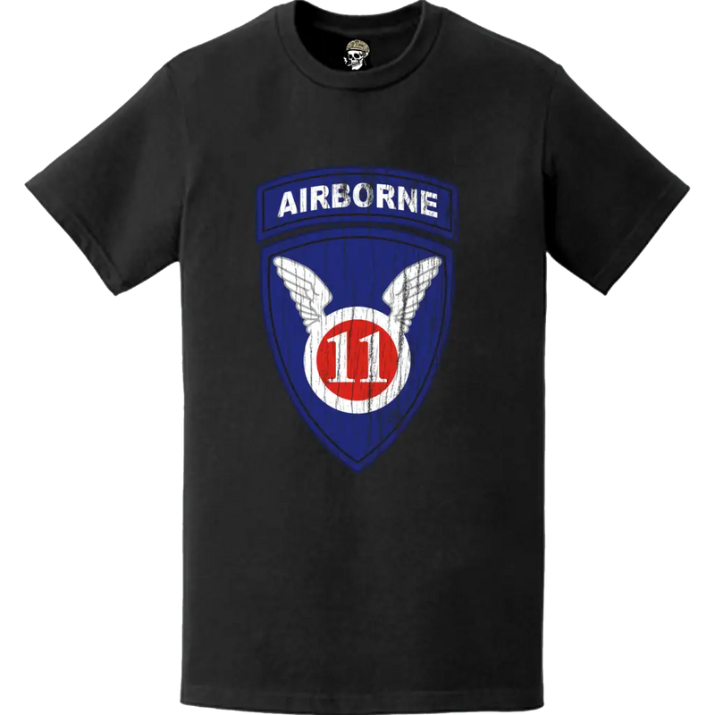 Distressed 11th Airborne Division SSI Logo Emblem T-Shirt