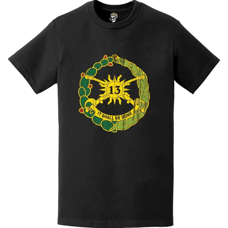 Distressed 13th Cavalry Regiment Logo Emblem T-Shirt