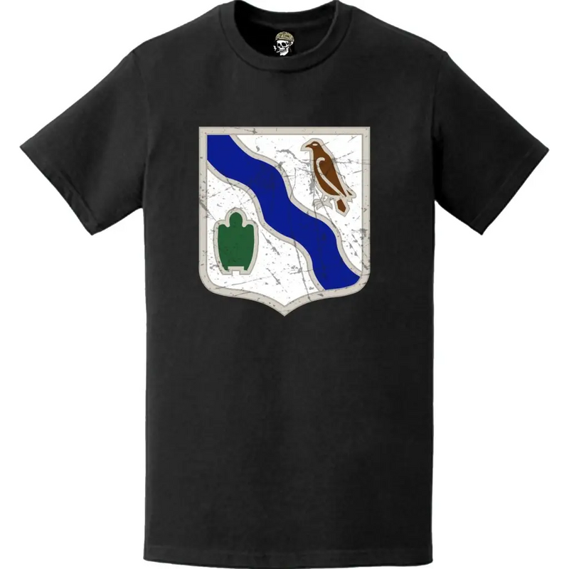 Distressed 145th Armor Regiment Emblem Logo T-Shirt