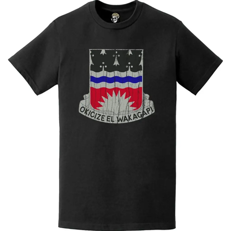 Distressed 164th Engineer Battalion Logo Emblem T-Shirt