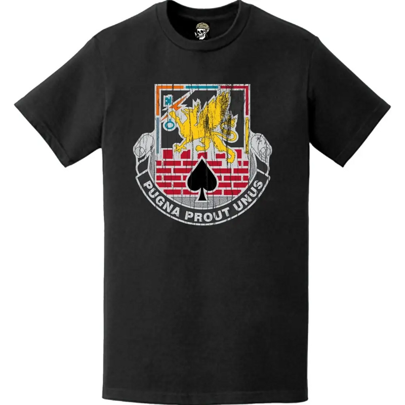 Distressed 172nd Engineer Battalion Logo Emblem T-Shirt