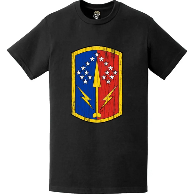 Distressed 174th Air Defense Artillery Brigade Emblem Logo T-Shirt