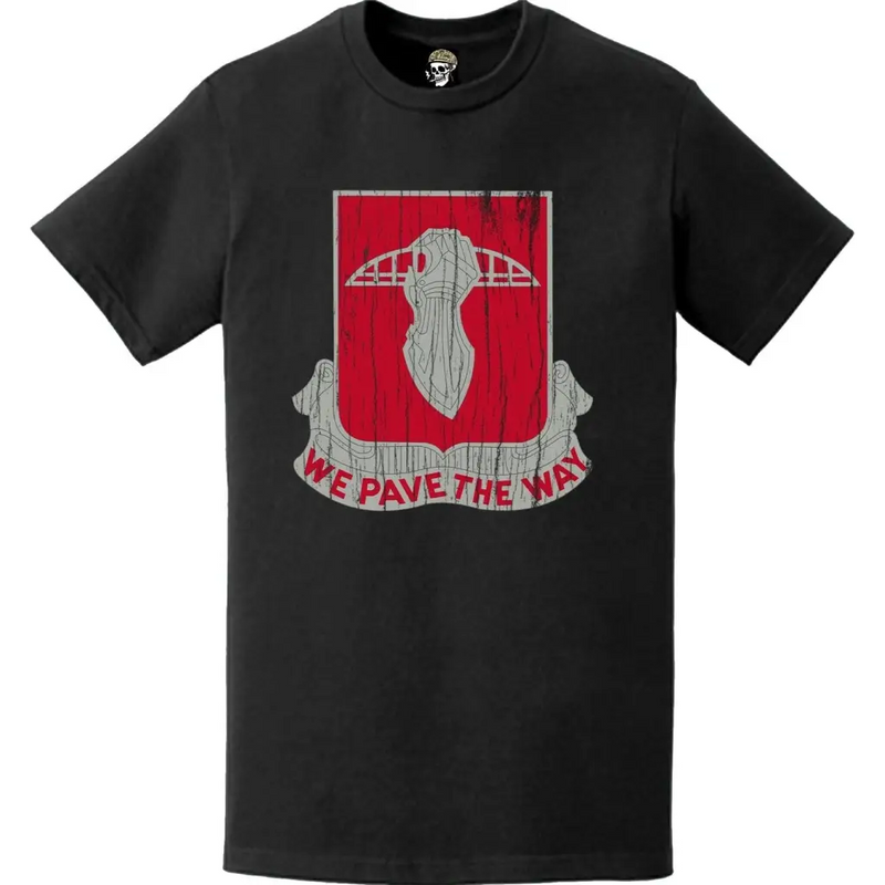 Distressed 17th Engineer Battalion Logo Emblem T-Shirt