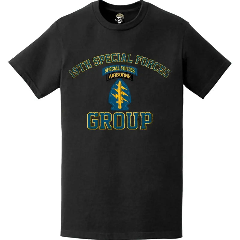 Distressed 19th Special Forces Group (19th SFG) Tab T-Shirt