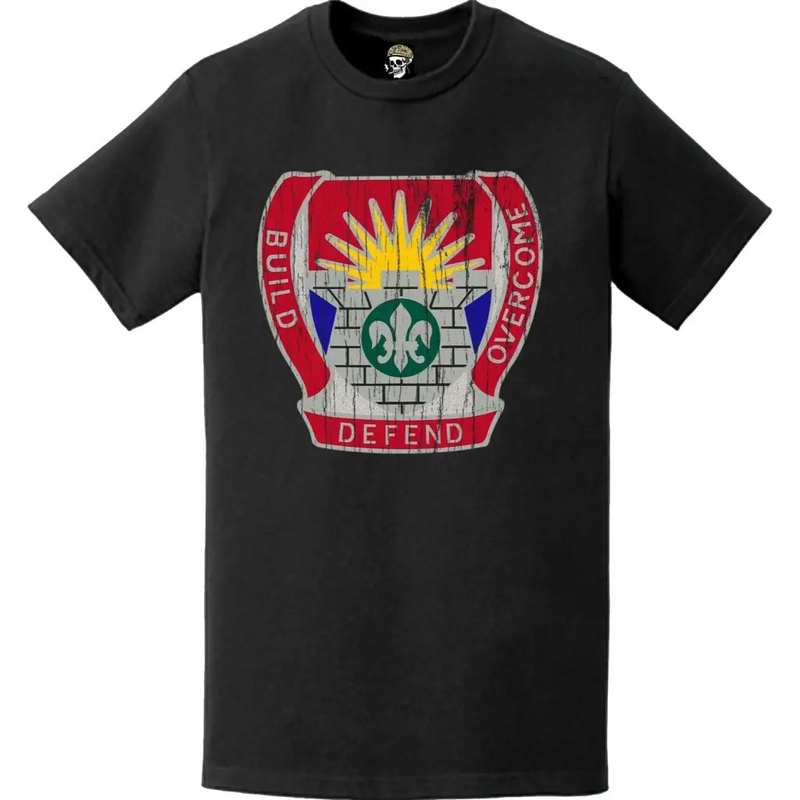 Distressed 204th Engineer Battalion Logo Emblem T-Shirt