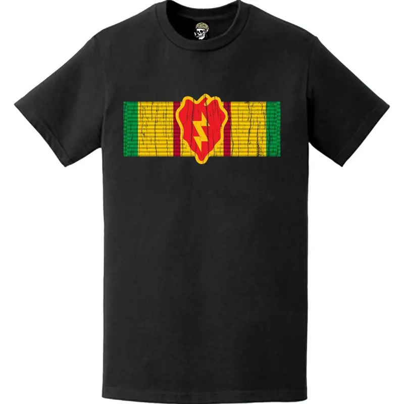 Distressed 25th Infantry Division Vietnam War Service Ribbon Veteran T-Shirt