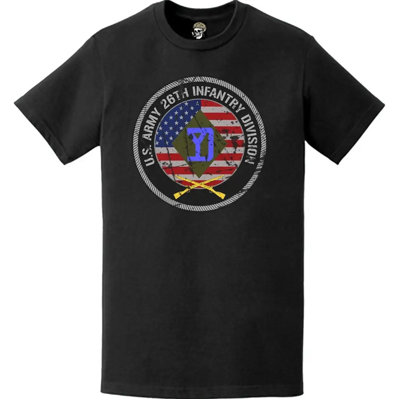 Distressed 26th ID Crossed Infantry Rifles T-Shirt