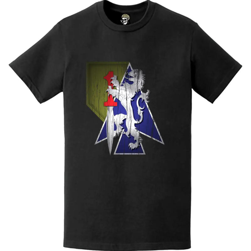 Distressed 2nd Armored Brigade Combat Team (2ABCT) 1st Infantry Division "Dagger Brigade" Logo T-Shirt