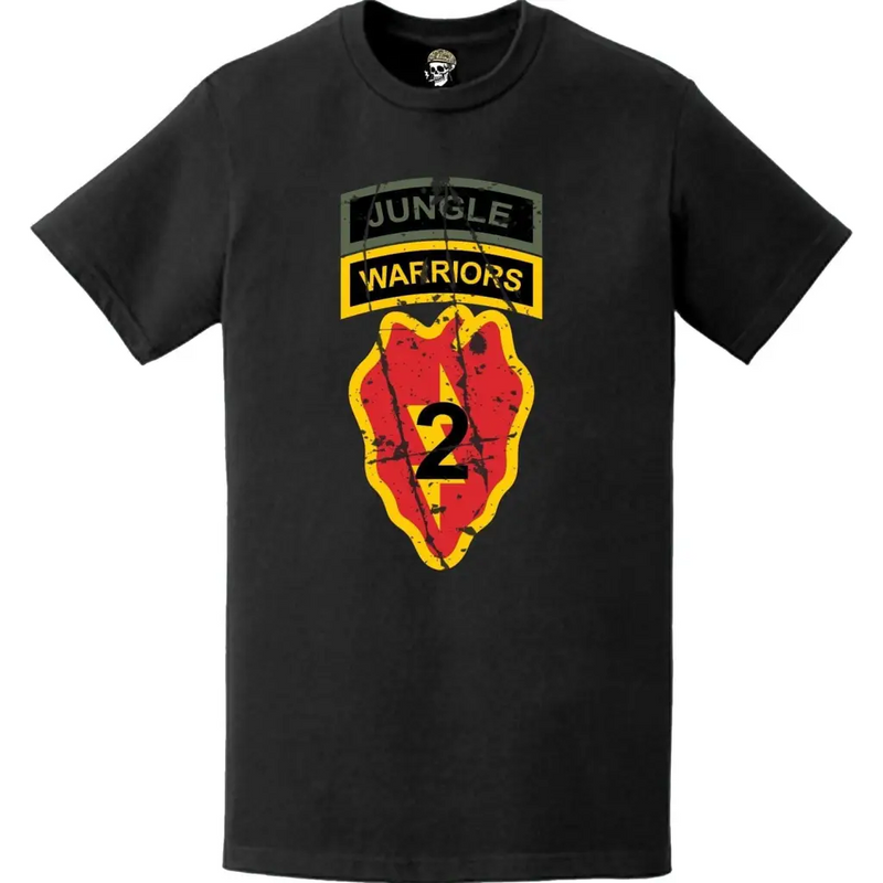 Distressed 2nd IBCT, 25th ID "Warriors" Logo Emblem T-Shirt