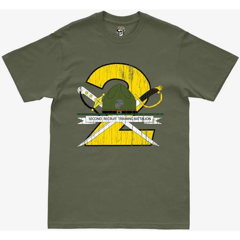Distressed 2nd RTB Military Green T-Shirt