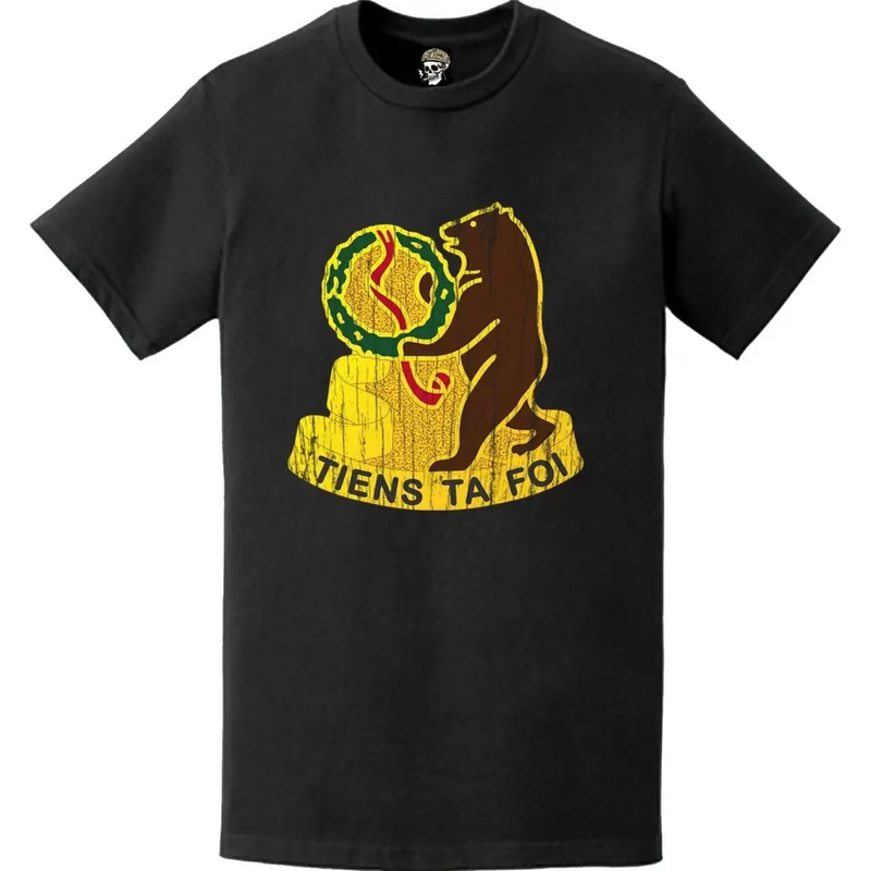 Distressed 321st Cavalry Regiment Logo Emblem T-Shirt