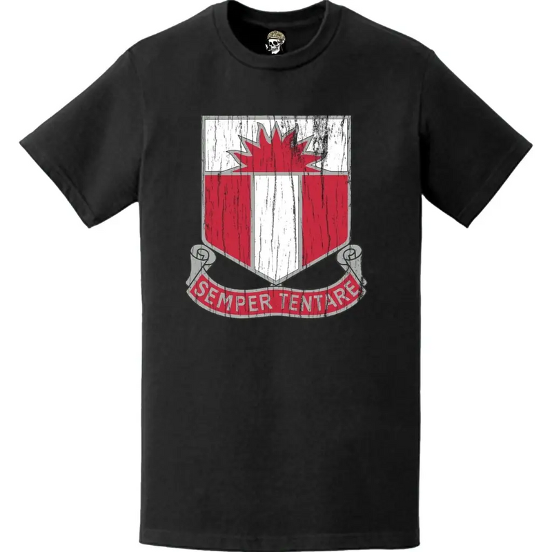 Distressed 321st Engineer Battalion Logo Emblem T-Shirt