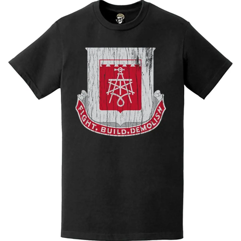 Distressed 330th Engineer Battalion Logo Emblem T-Shirt