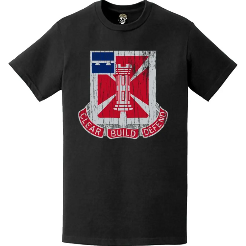 Distressed 363rd Engineer Battalion Logo Emblem T-Shirt