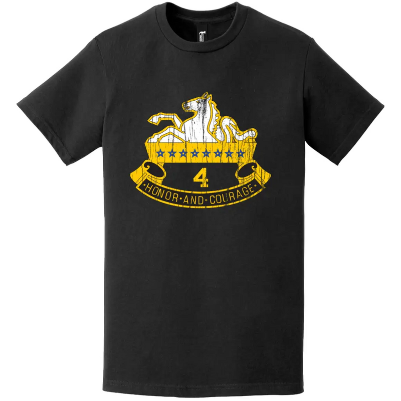 Distressed 4-8 CAV Regiment Unit Logo T-Shirt