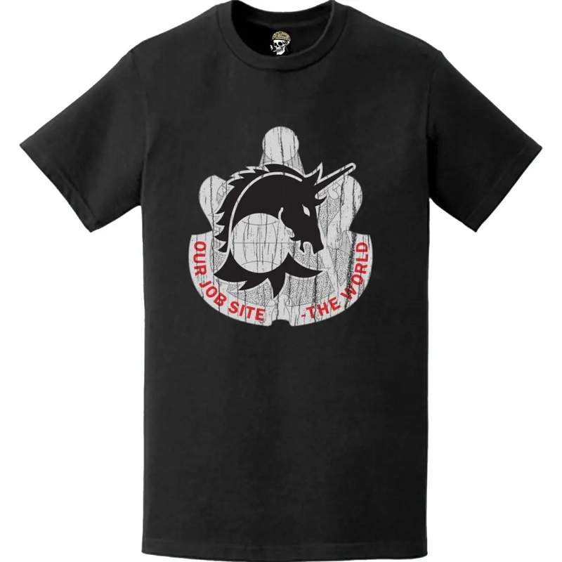 Distressed 548th Engineer Battalion Logo Emblem T-Shirt