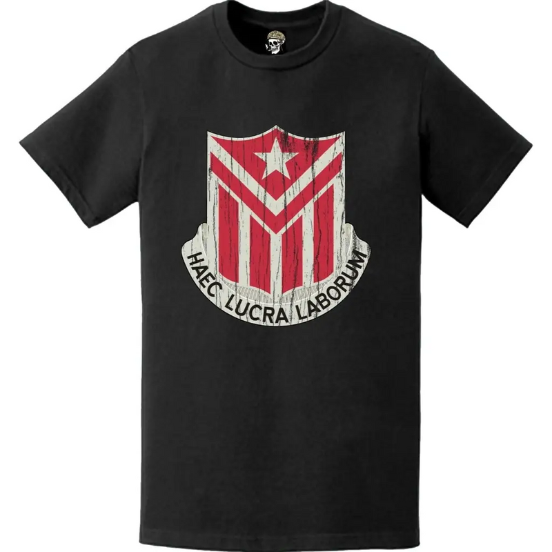 Distressed 554th Engineer Battalion Logo Emblem T-Shirt