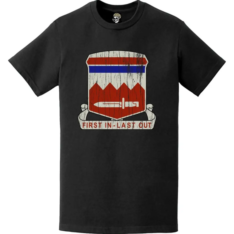 Distressed 65th Engineer Battalion Logo Emblem T-Shirt