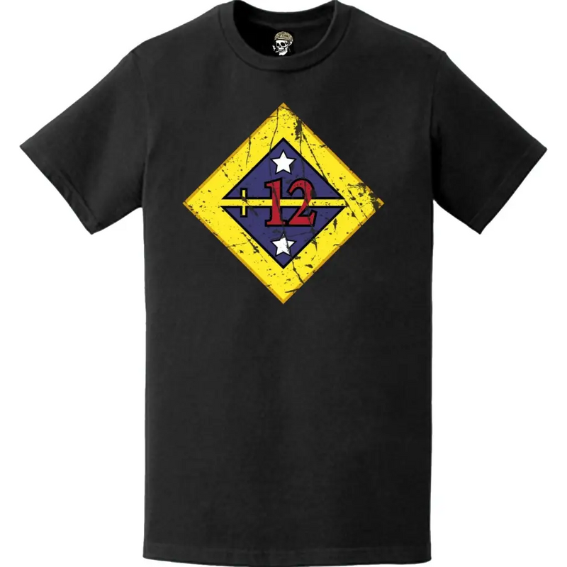 Distressed U.S. Army 12th Infantry Division (12th ID) SSI Logo T-Shirt