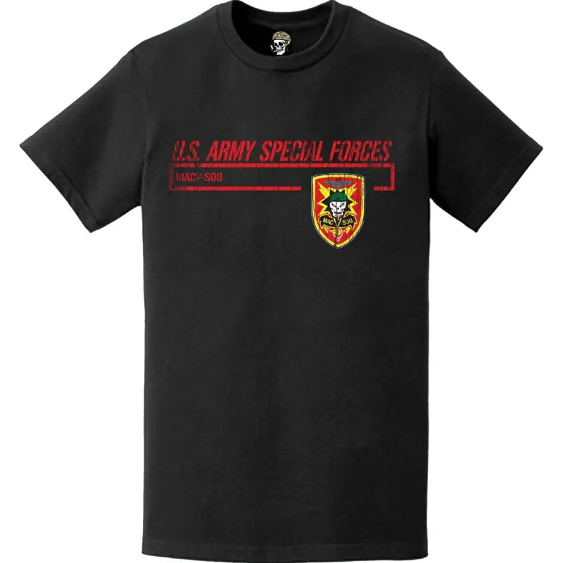 Distressed U.S. Army Special Forces MACV-SOG Motto T-Shirt