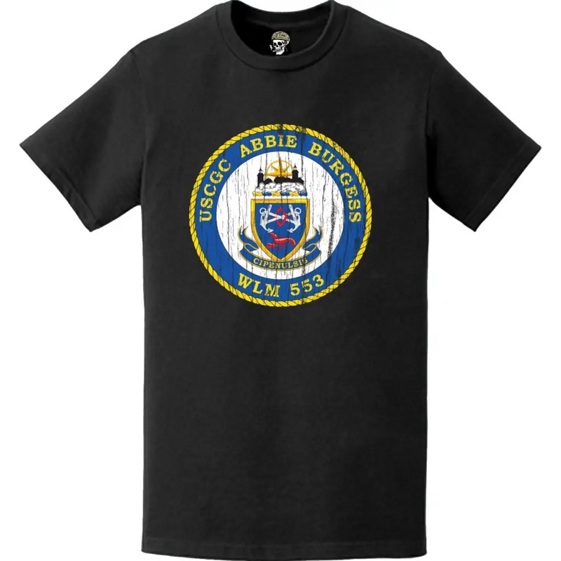 Distressed USCGC Abbie Burgess (WLM-553) Ship's Crest Emblem Logo T-Shirt
